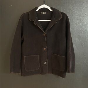 Banana Republic Chocolate Teddy Jacket Size S